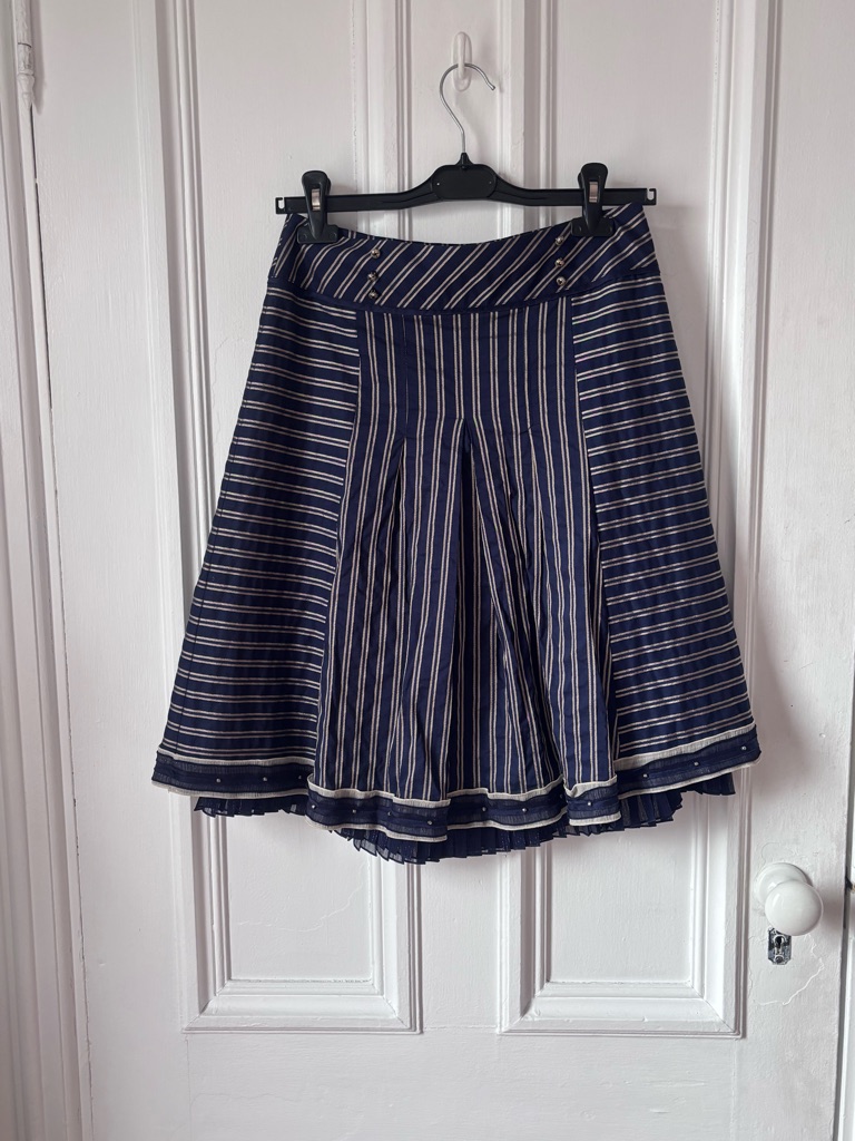 Women’s Lancy From 25 Side Zip Midi Skirt Fully Lined Ruffle Detail